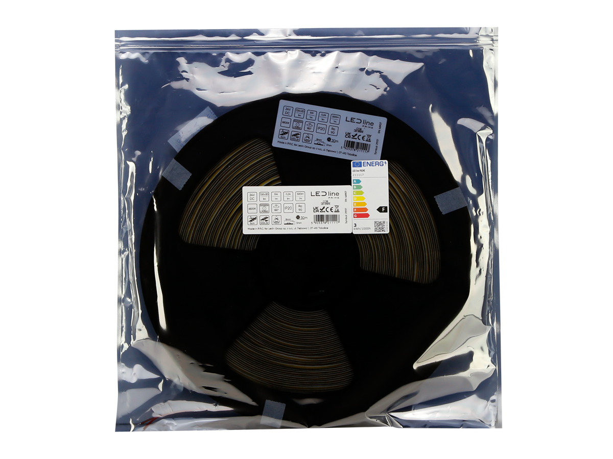 LED 320 COB 24V 6500K 5W IP20 8mm 30m 500lm/m PRIME