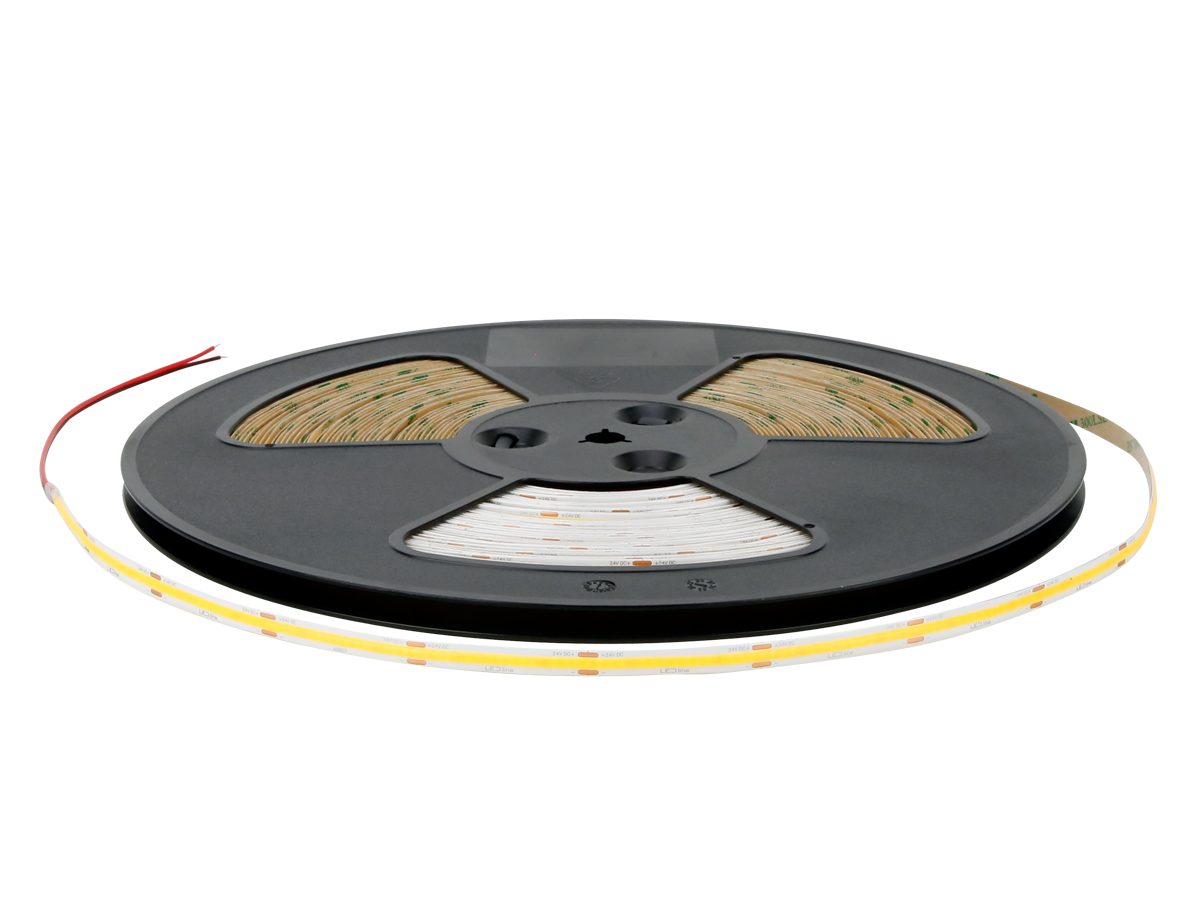 LED strip 320 COB 24V 3000K 1W IP20 8mm 5m 110lm/m PRIME
