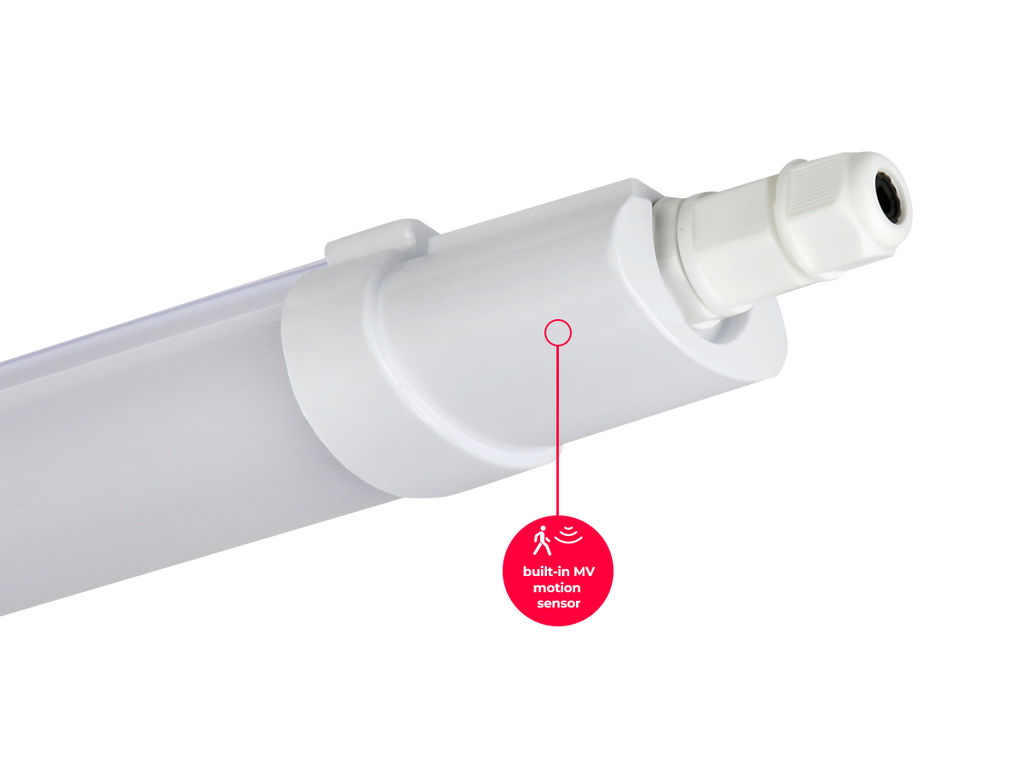 Hermetische armatuur LINIX 4000K 45W 5400lm IP65 150cm grijs LITE bewegingssensor MV