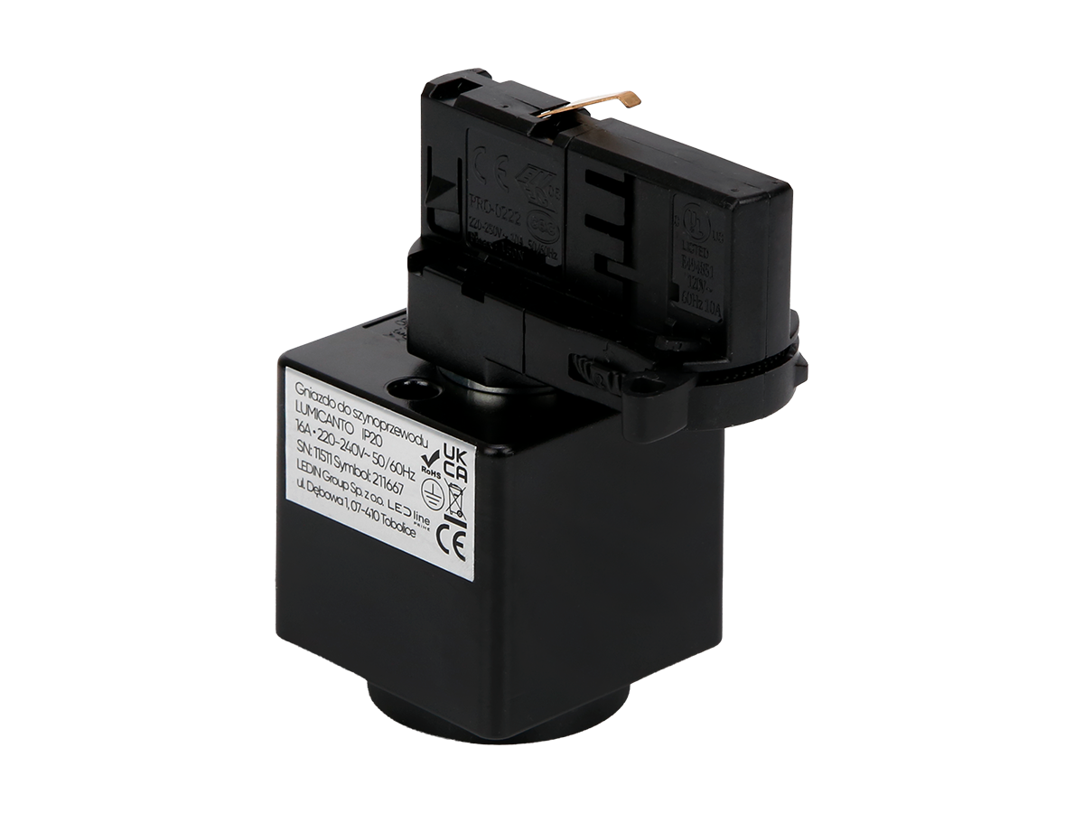 230V stopcontact voor LUMICANTO rail zwart PRIME