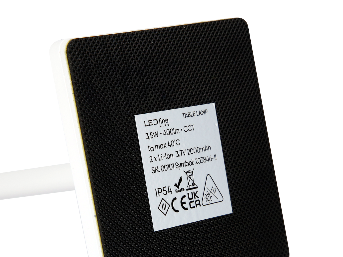 Tafellamp TAZA 3,5W 400lm CCT IP54 wit 2x2000mAh 4in1 LITE