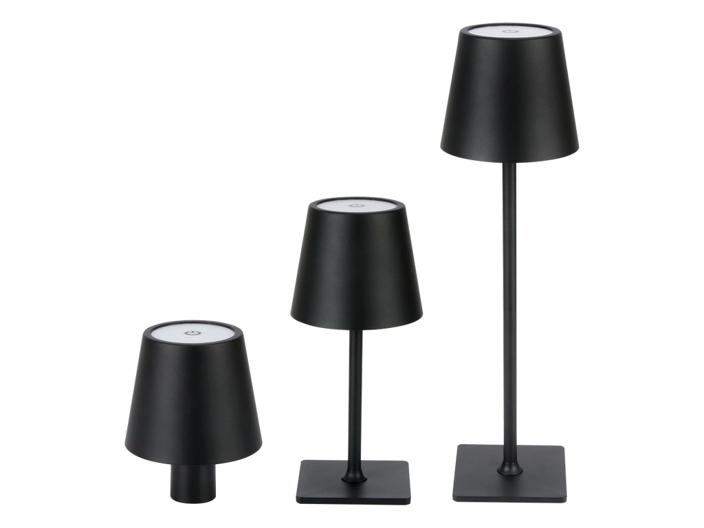 Tafellamp TAZA 3,5W 400lm CCT IP54 zwart 2x2000mAh 4in1 LITE