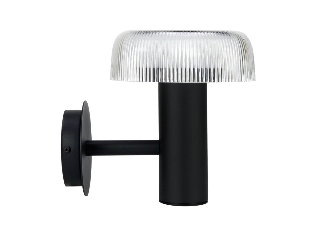 Solar wandlamp SUNTIS 3000K 170lm 2Ah USB-C rond IP54 zwart PRIME