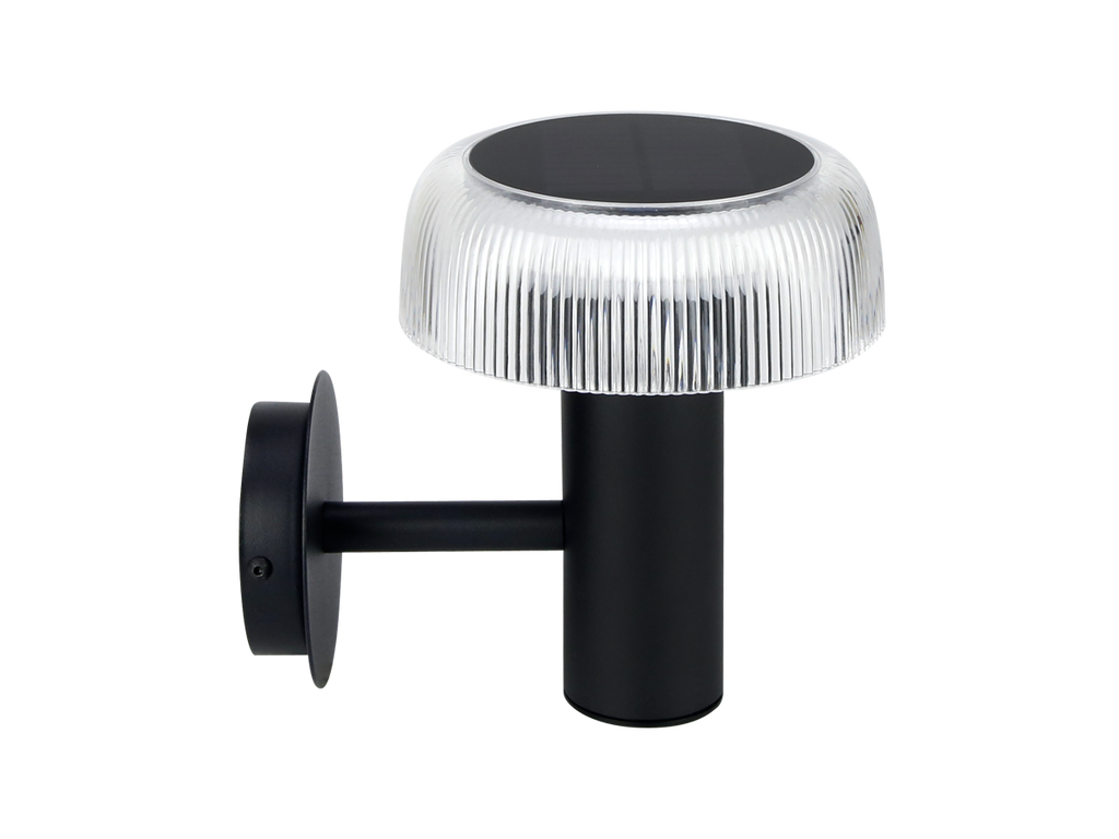 Solar wandlamp SUNTIS 3000K 170lm 2Ah USB-C rond IP54 zwart PRIME