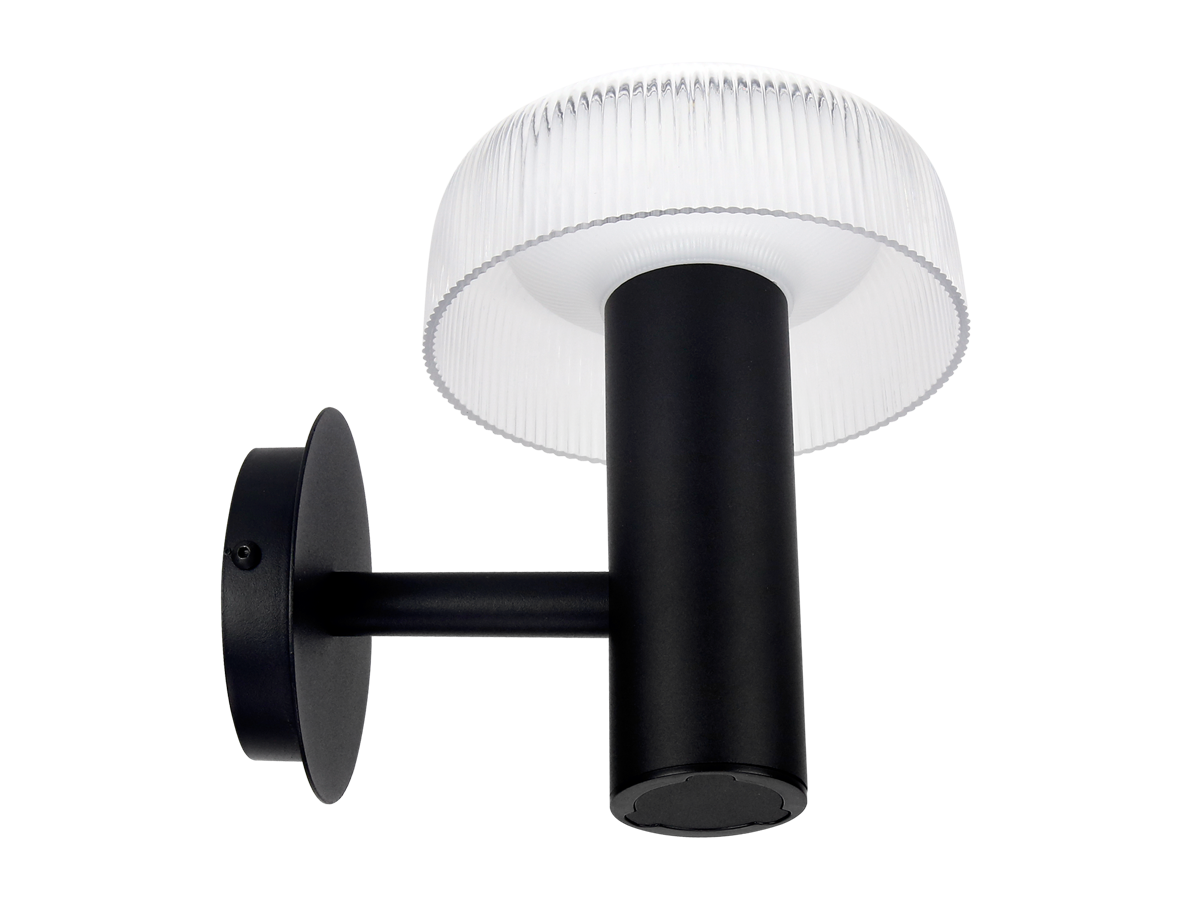 Solar wandlamp SUNTIS 3000K 170lm 2Ah USB-C rond IP54 zwart PRIME