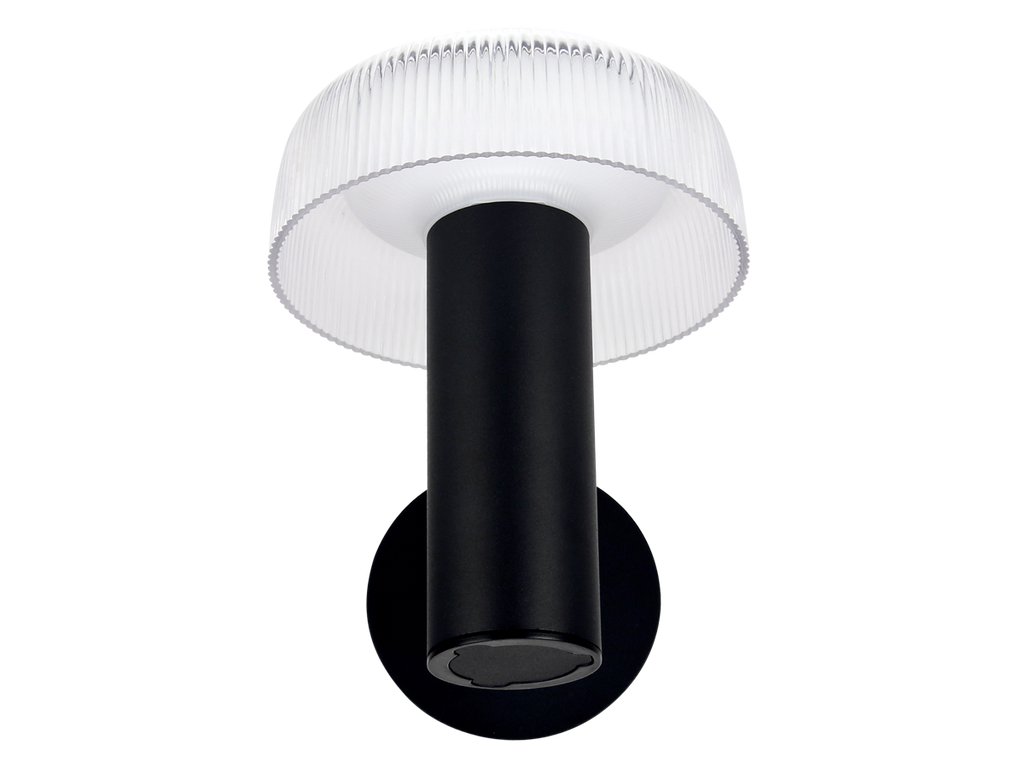 Solar wandlamp SUNTIS 3000K 170lm 2Ah USB-C rond IP54 zwart PRIME