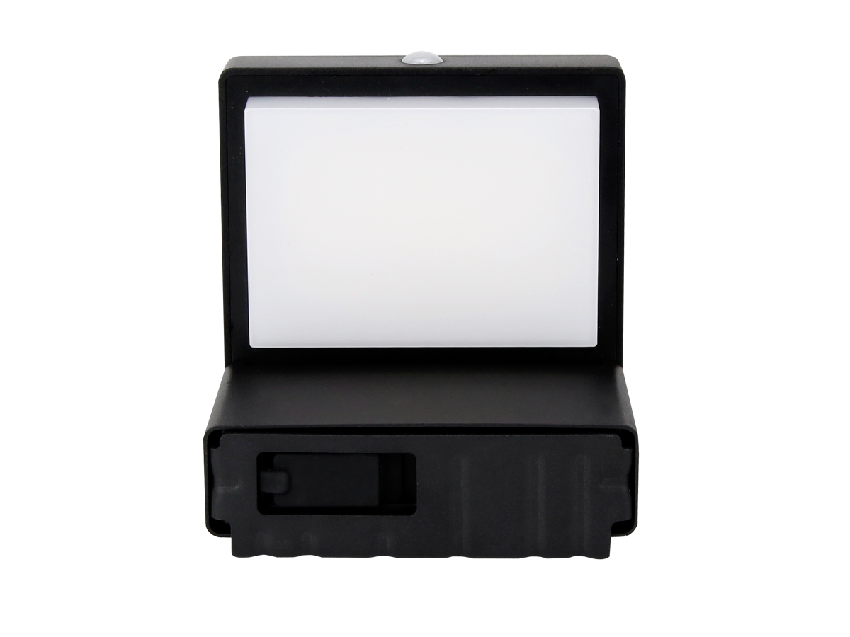 Solar wandlamp SUNTIS 3000K 220lm 2Ah USB-C vierkant IP54 zwart PRIME
