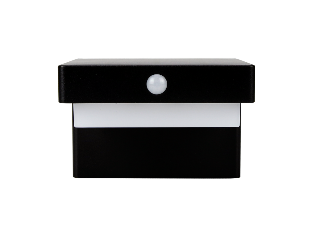 Solar wandlamp SUNTIS 3000K 220lm 2Ah USB-C vierkant IP54 zwart PRIME