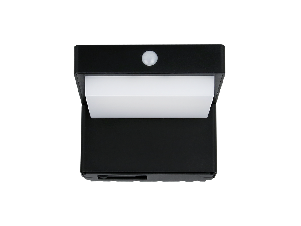 Solar wandlamp SUNTIS 3000K 220lm 2Ah USB-C vierkant IP54 zwart PRIME