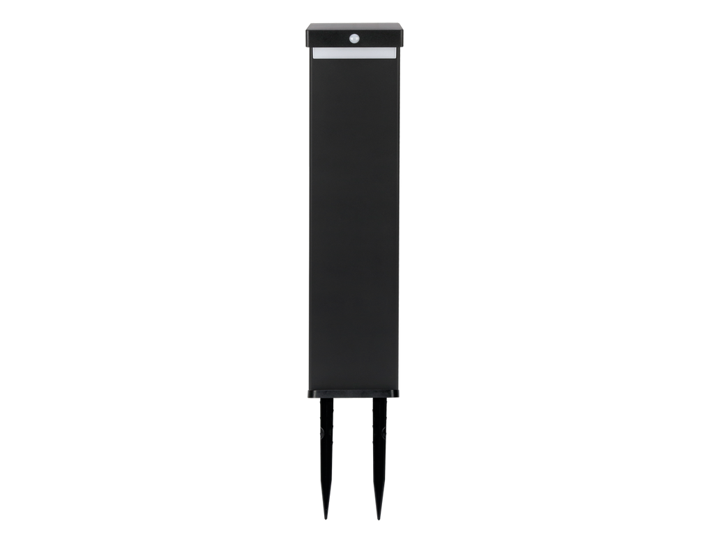 Solar grondspiegel SUNTIS 3000K 220lm 2Ah USB-C vierkant IP54 zwart PRIME