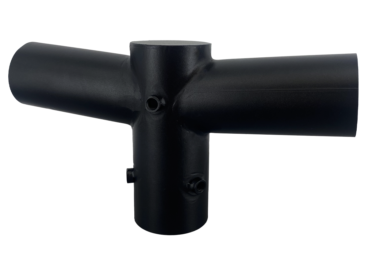 Uchwyt na 2 armaturen voor opvouwbare zwarte verlichtingspaal