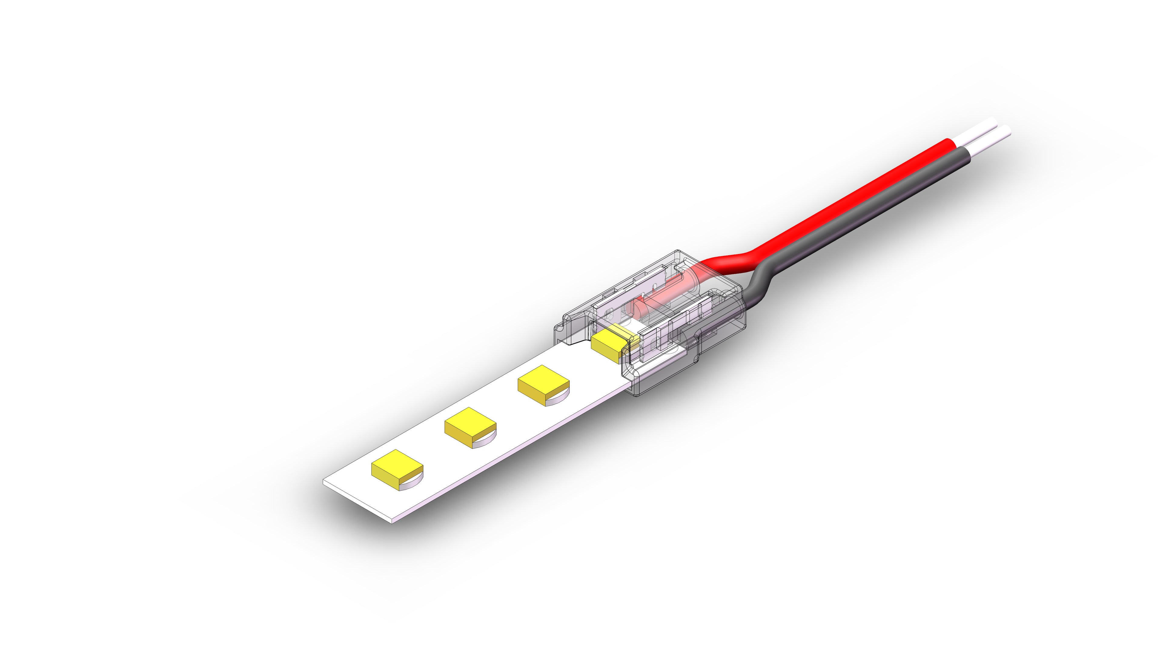 Fast Connector 3gen. SMD/COB 2pin 8mm 6A PCB-kabel 15cm PRIME (10 stuks)