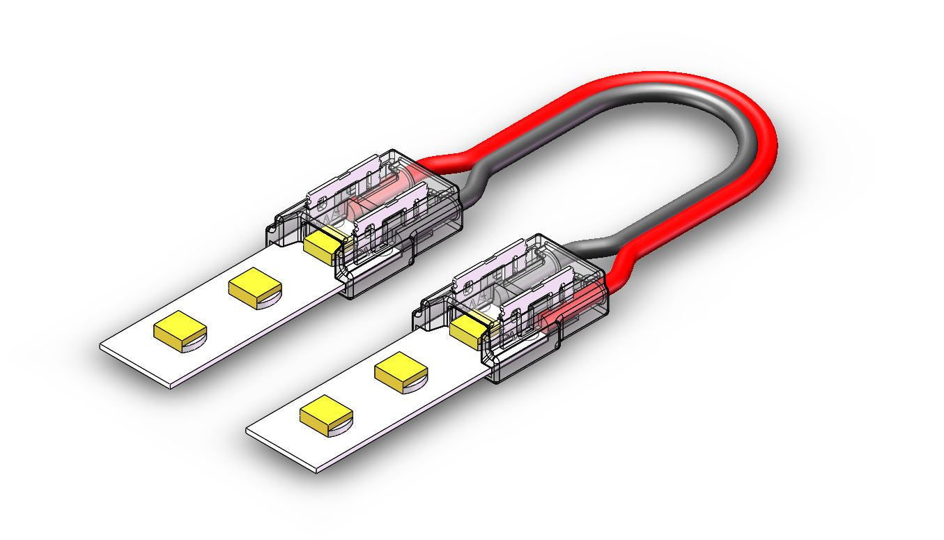 Fast Connector 3gen. SMD/COB 2pin 8mm 6A PCB-kabel 15cm-PCB PRIME (10 stuks)
