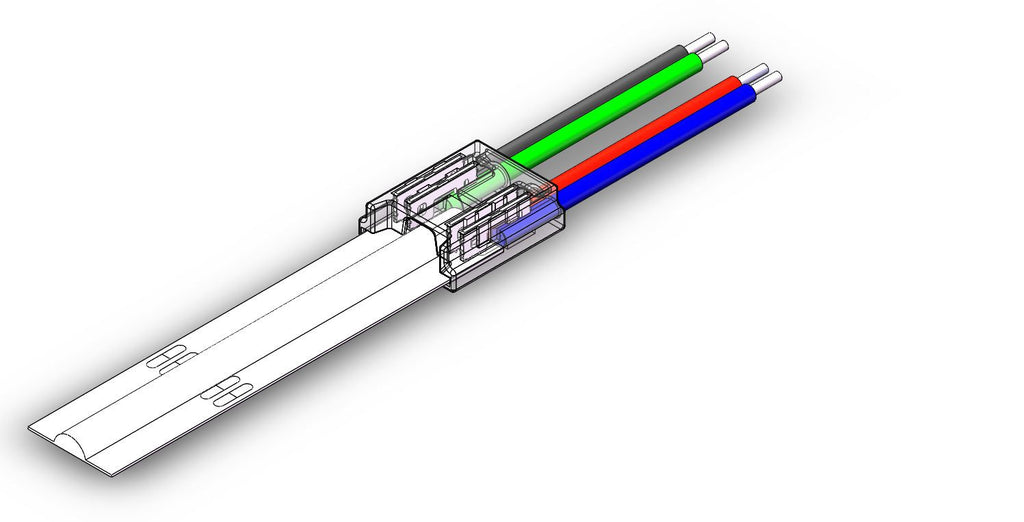 Fast Connector 3gen. COB 4pin 10mm 4A PCB-kabel 15cm PRIME (10 stuks)