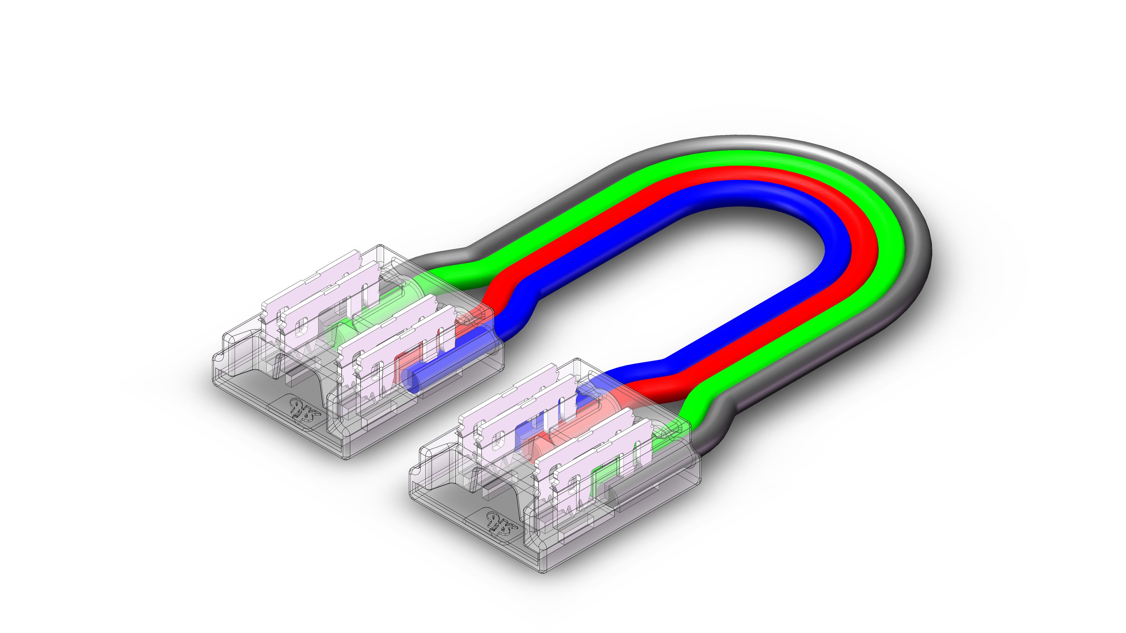 Fast Connector 3gen. COB 4pin 10mm 4A PCB-kabel 15cm-PCB PRIME (10 stuks)