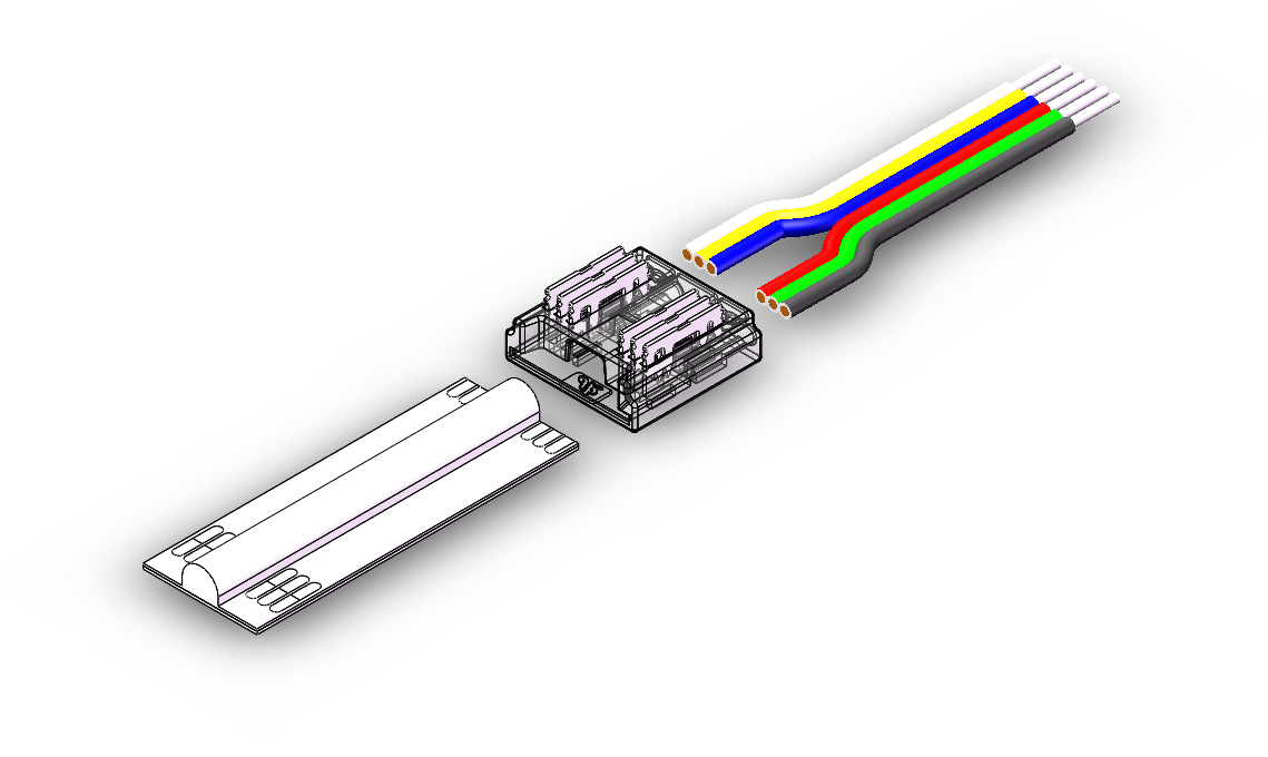 Fast Connector 3gen. COB 6pin 12mm 4A PCB-kabel 15cm PRIME (10 stuks)