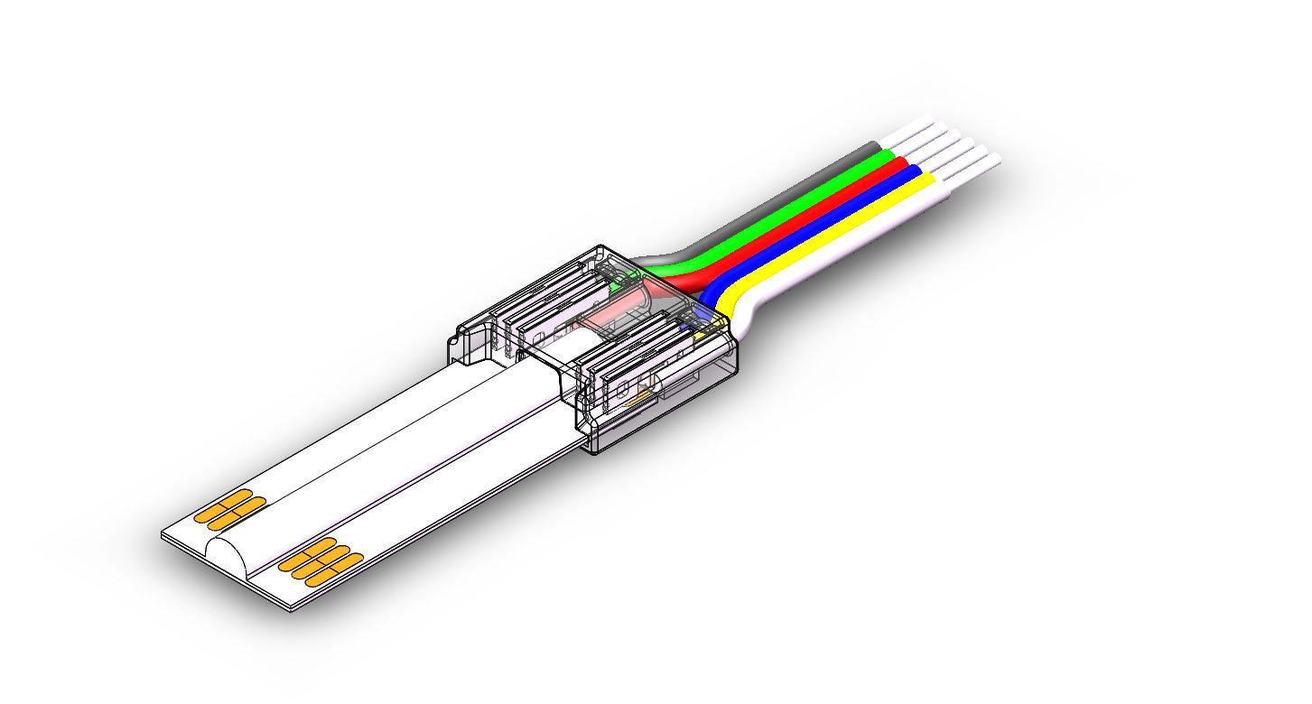 Fast Connector 3gen. COB 6pin 12mm 4A PCB-kabel 15cm PRIME (10 stuks)