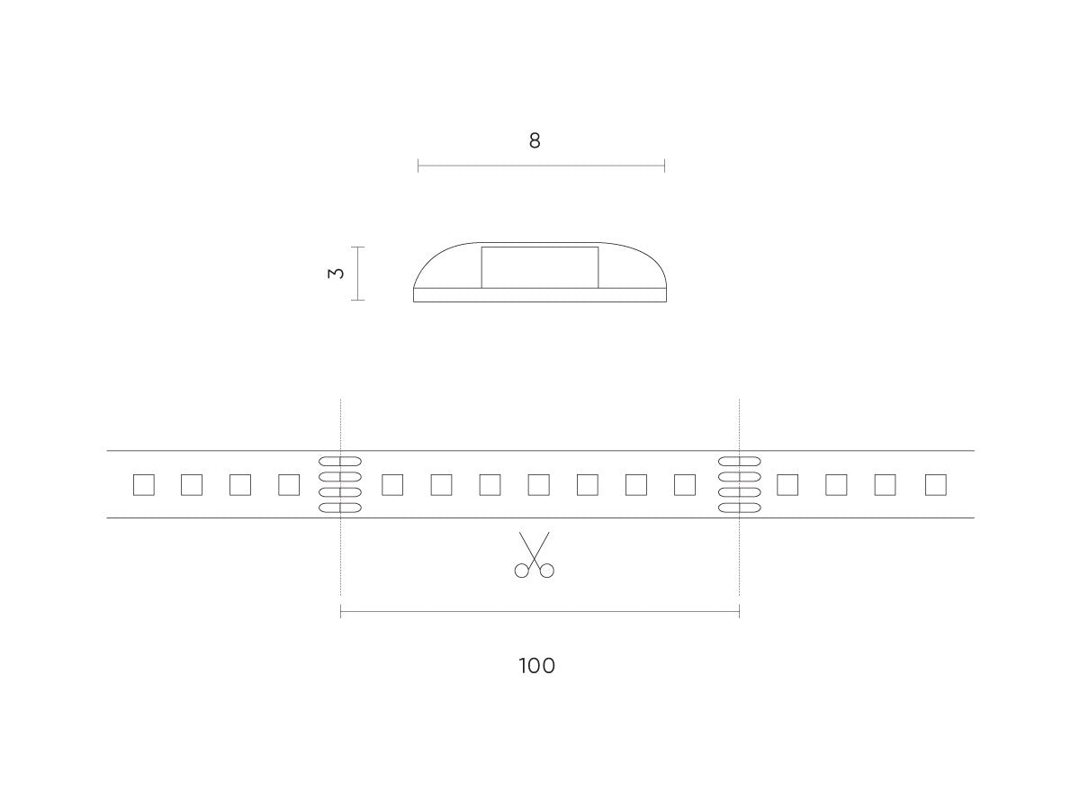 LED-strip 300/5m SMD 24V 6500K 4.8W IP65 8mm 5m 480lm/m LITE