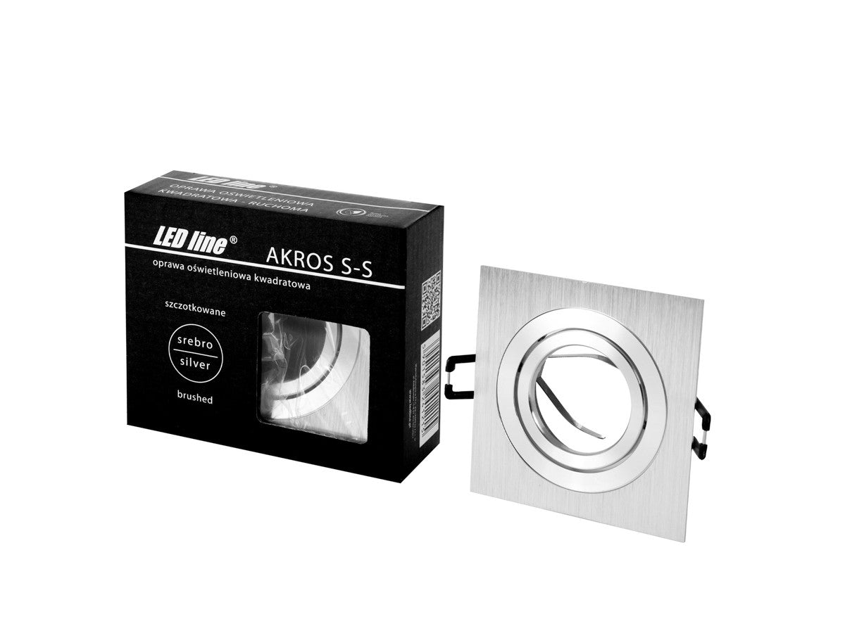 PLAFONDLAMP AKROS draaibaar vierkant IP20 zilver PRIME