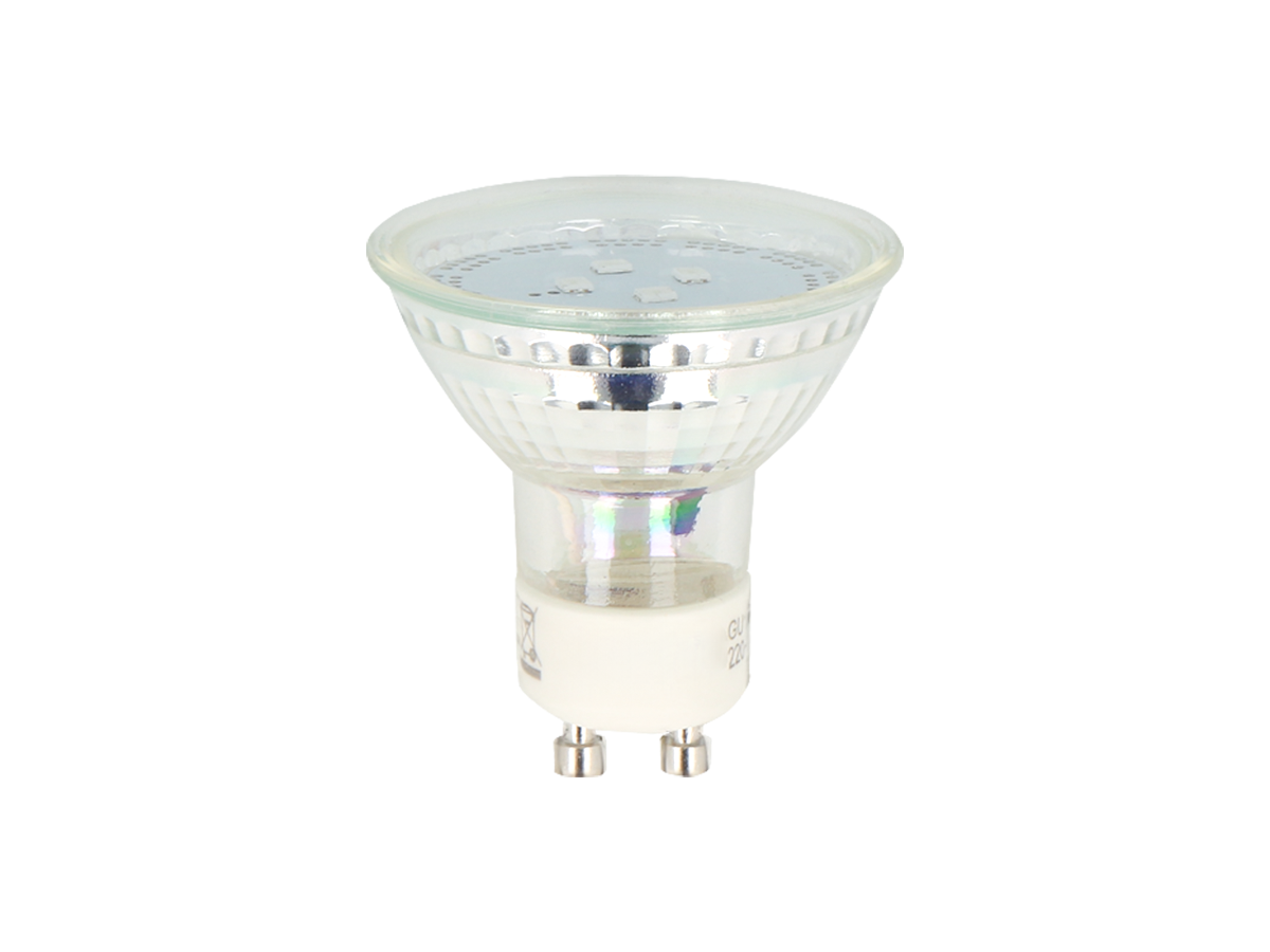 LED-lamp GU10 3000K 1W 80lm 230V 120 ° LITE glas
