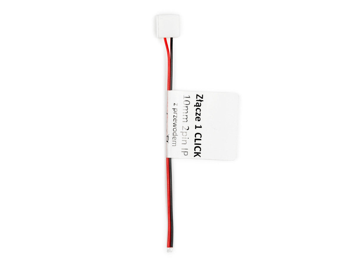 Connector voor IP67 LED strips CLICK CONNECTOR enkel 10mm 2 pins met kabel