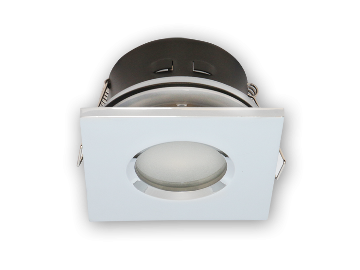 PLAFONDLAMP waterdicht vierkant IP65 chroom PRIME
