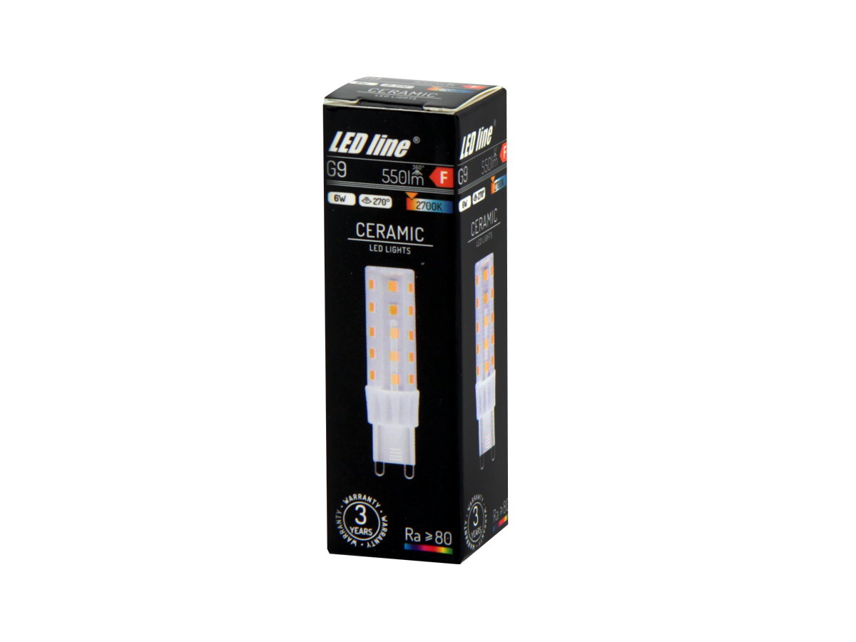 LED-lamp G9 2700K 6W 550lm 230V 270 ° LITE Keramiek