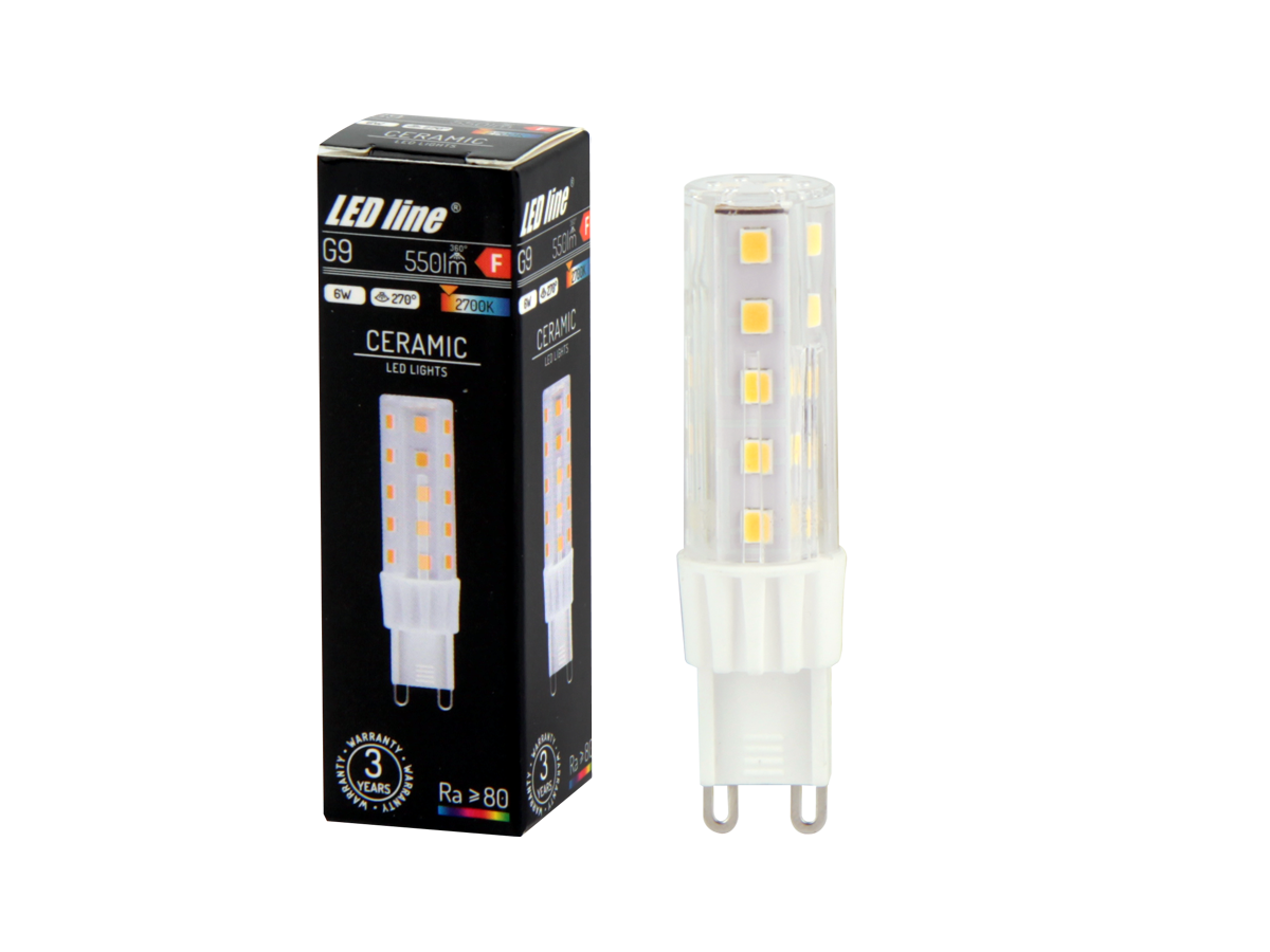 LED-lamp G9 2700K 6W 550lm 230V 270 ° LITE Keramiek