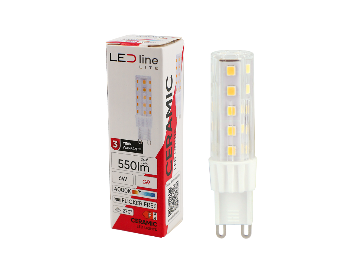 LED-lamp G9 4000K 6W 550lm 230V 270 ° LITE Keramiek