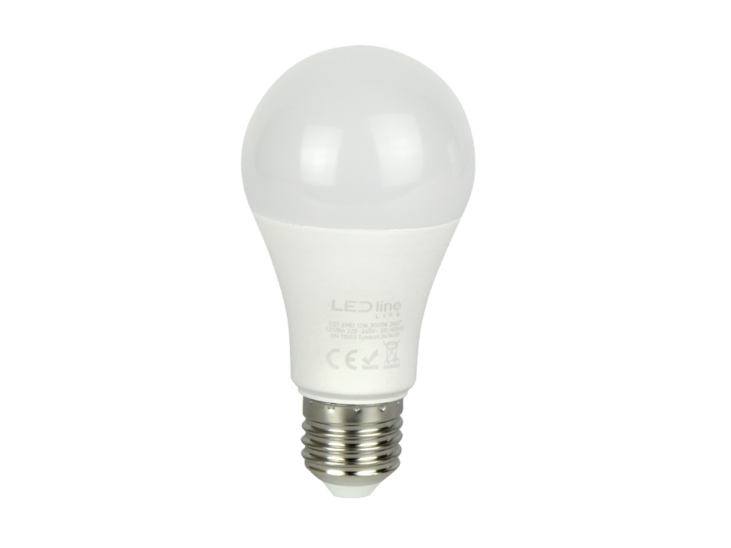 LED-lamp E27 3000K 12W 1212lm 230V 240 ° A60 PC LITE