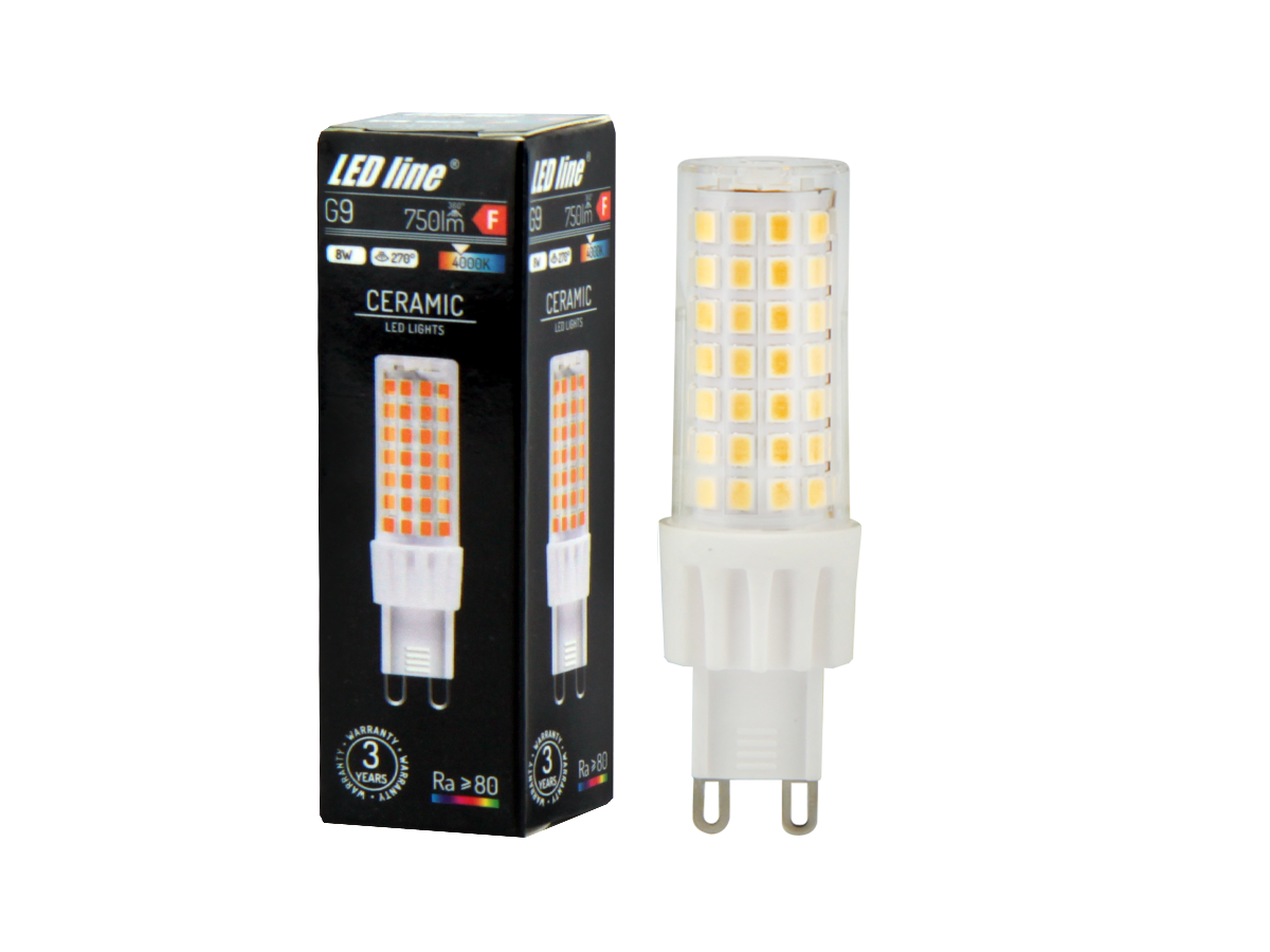 LED-lamp G9 4000K 8W 750lm 230V 270 ° LITE Keramiek