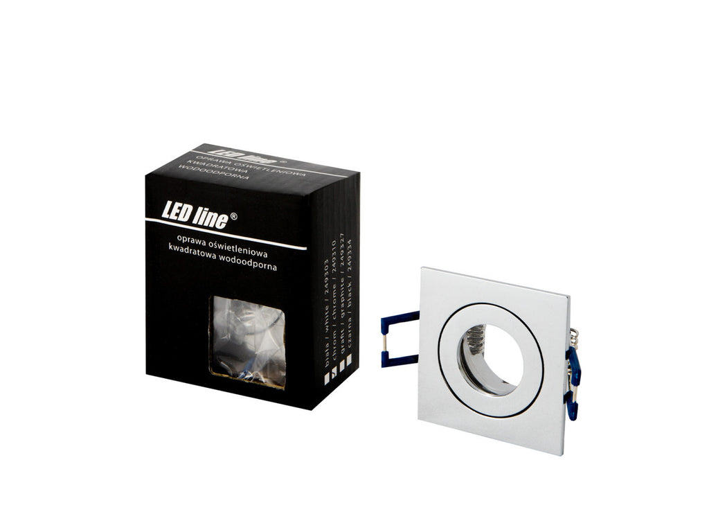 PLAFONDLAMP waterdicht MR11 vierkant IP65 chroom PRIME