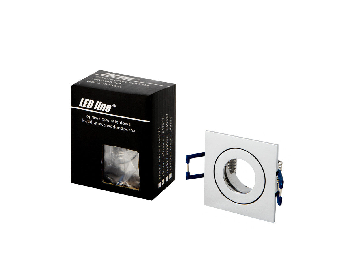 PLAFONDLAMP waterdicht MR11 vierkant IP65 chroom PRIME