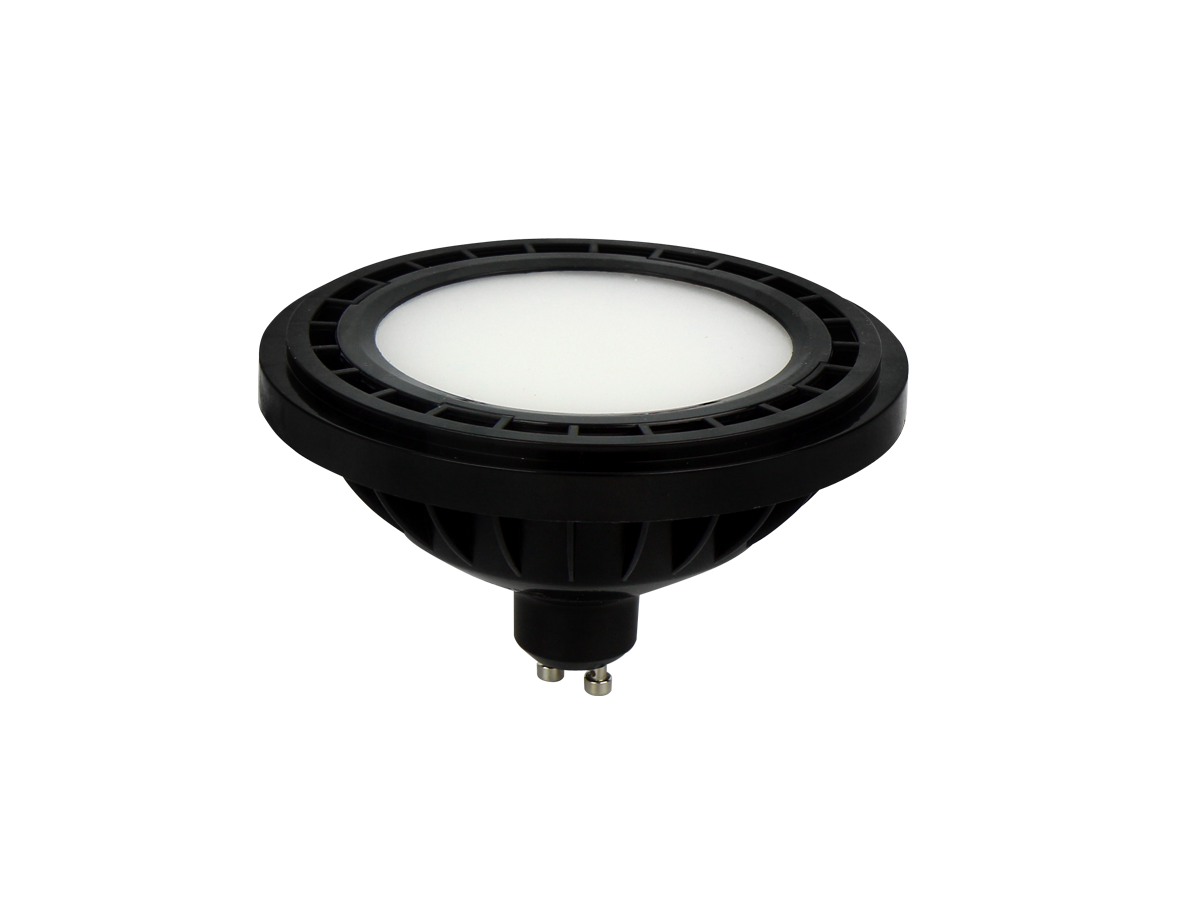 LED line GU10 4000K 9W 850lm 230V 120° ES111/AR111 PC zwart LITE