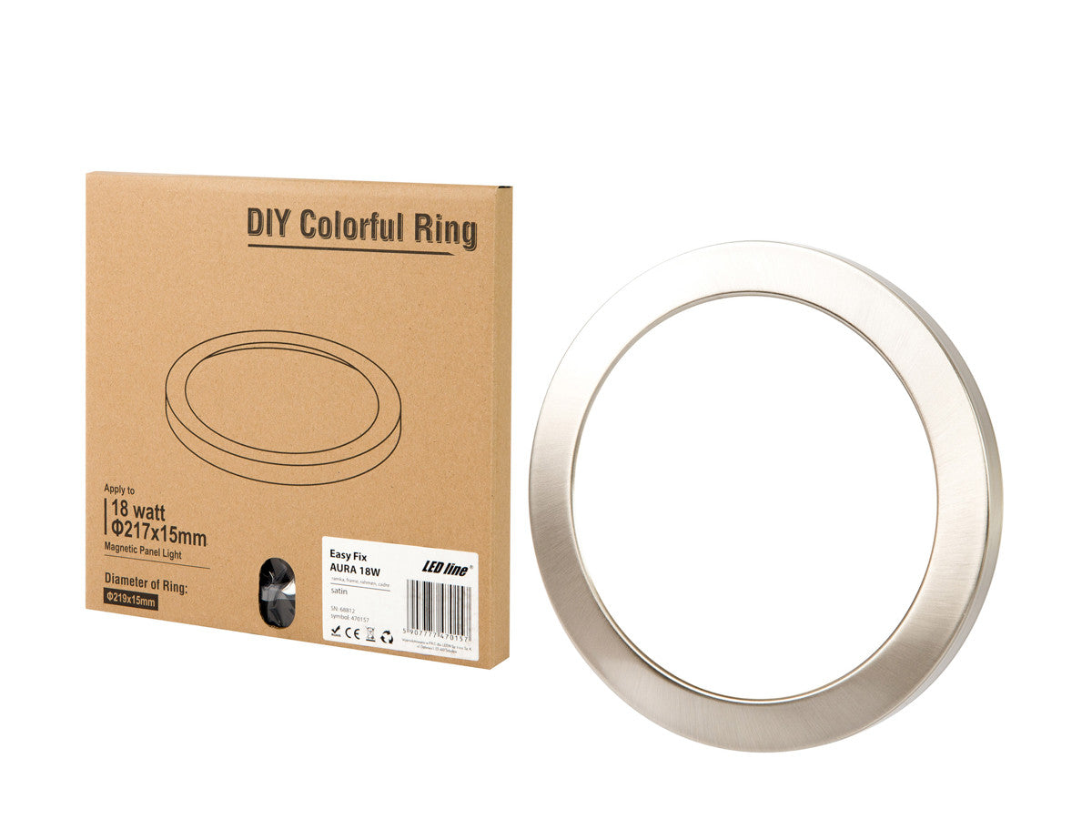 Downlight EASY FIX AURA Frame rond 18W FI22cm satijn LITE