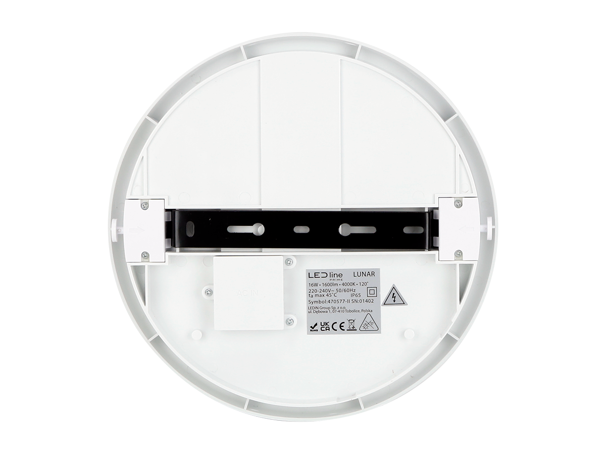 Plafonlamp LUNAR 4000K 16W 1600lm rond IP65 wit PRIME