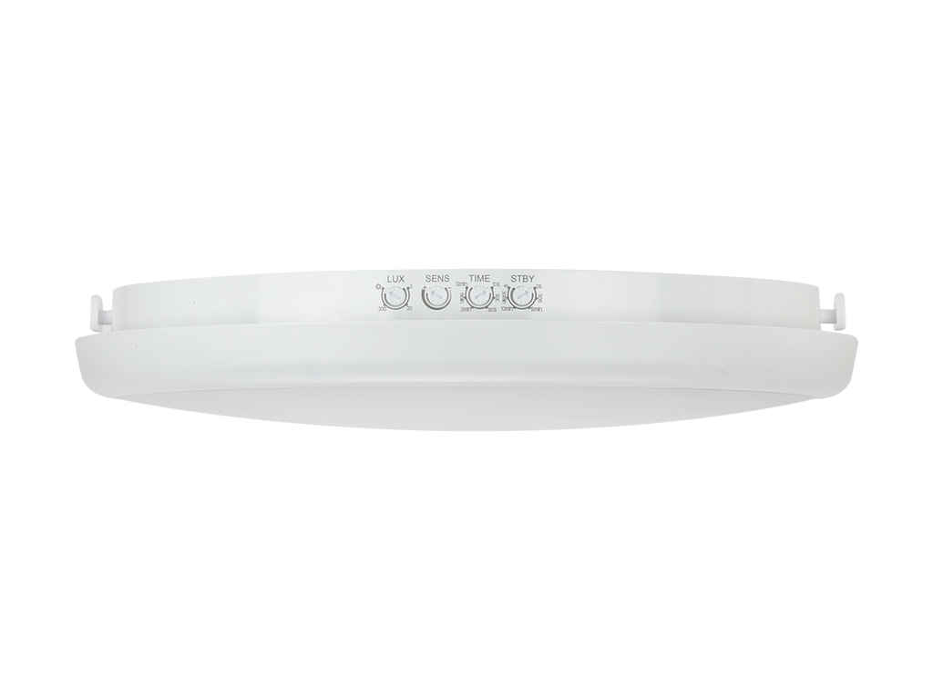 Plafonlamp LUNAR 4000K 16W 1600lm rond IP65 wit PRIME bewegingssensor