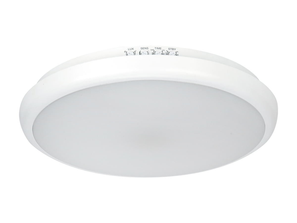Plafonlamp LUNAR 4000K 16W 1600lm rond IP65 wit PRIME bewegingssensor