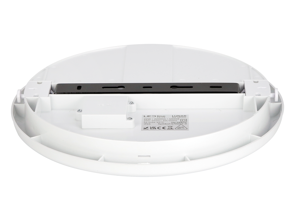 Plafonlamp LUNAR 4000K 22W 2200lm rond IP65 wit PRIME bewegingssensor