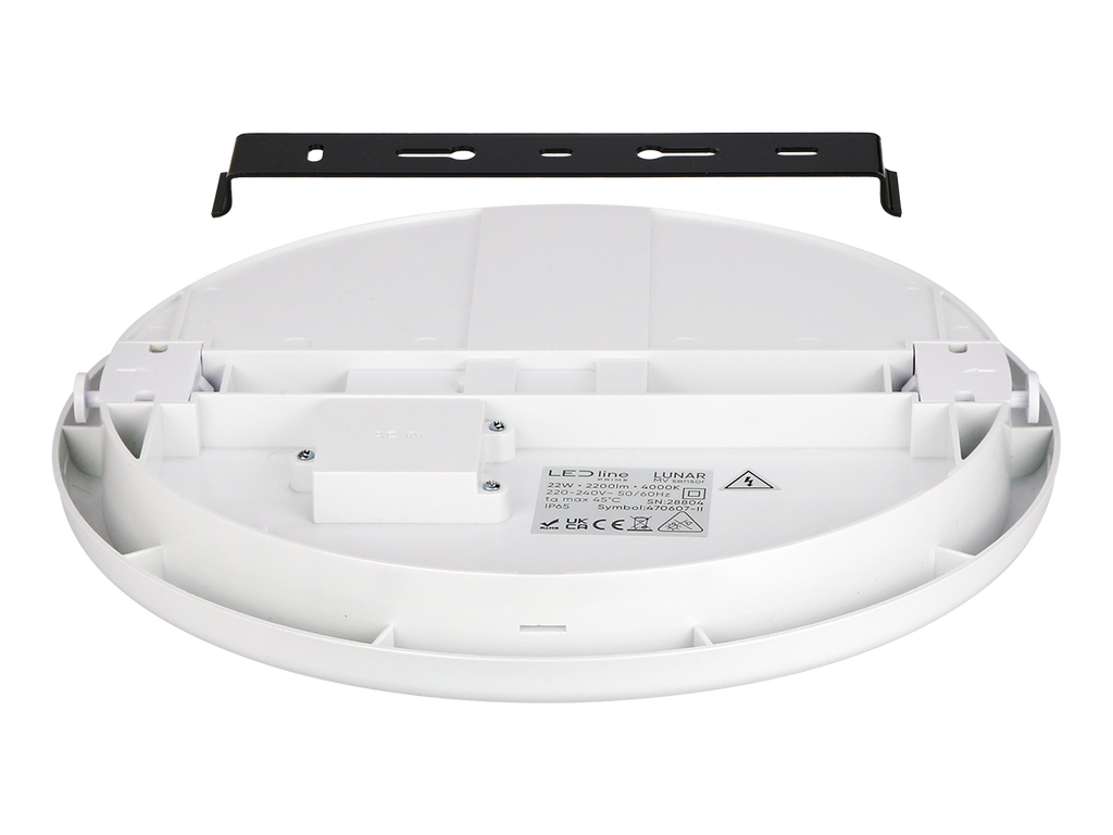 Plafonlamp LUNAR 4000K 22W 2200lm rond IP65 wit PRIME bewegingssensor