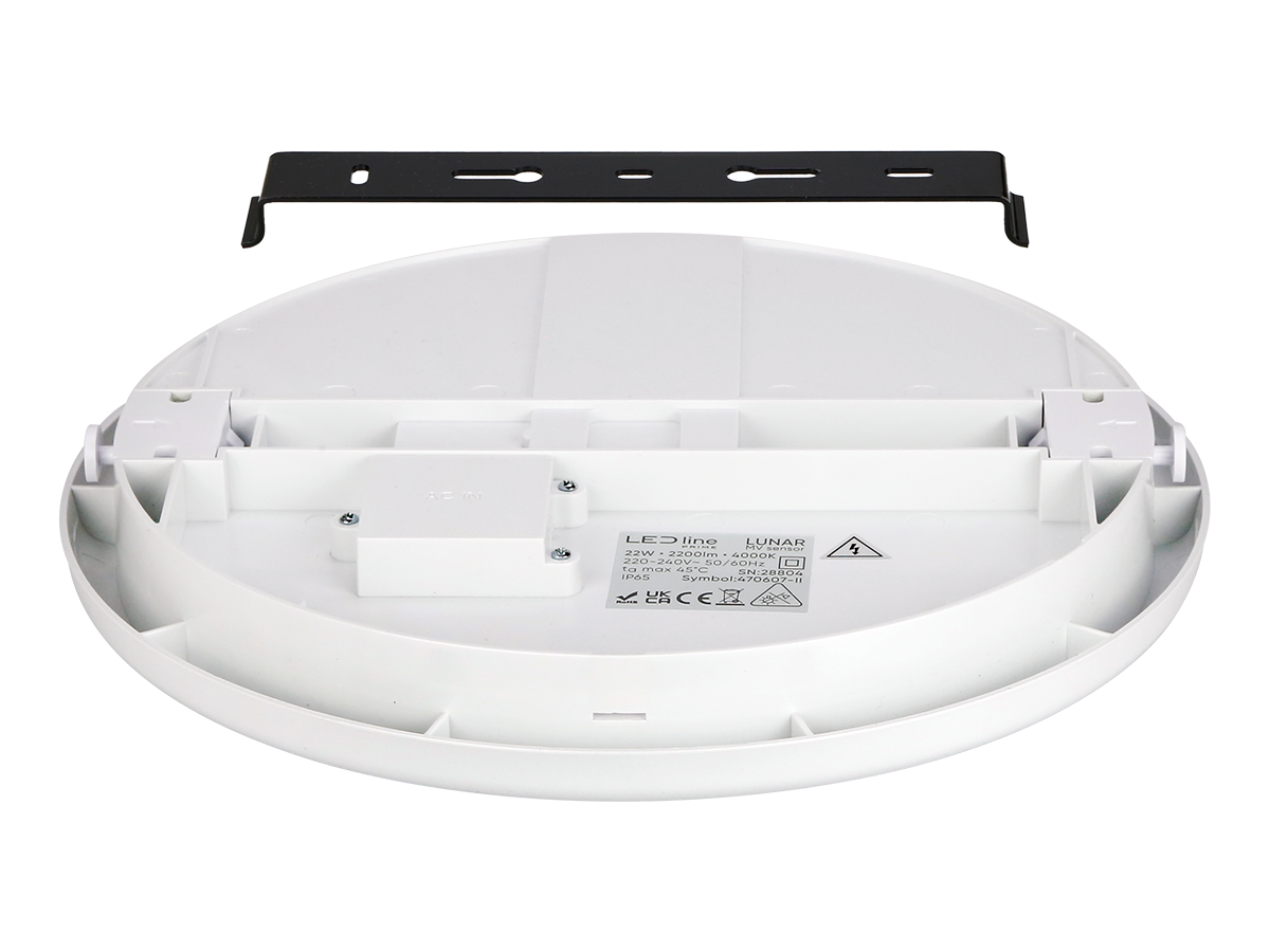 Plafonlamp LUNAR 4000K 22W 2200lm rond IP65 wit PRIME bewegingssensor