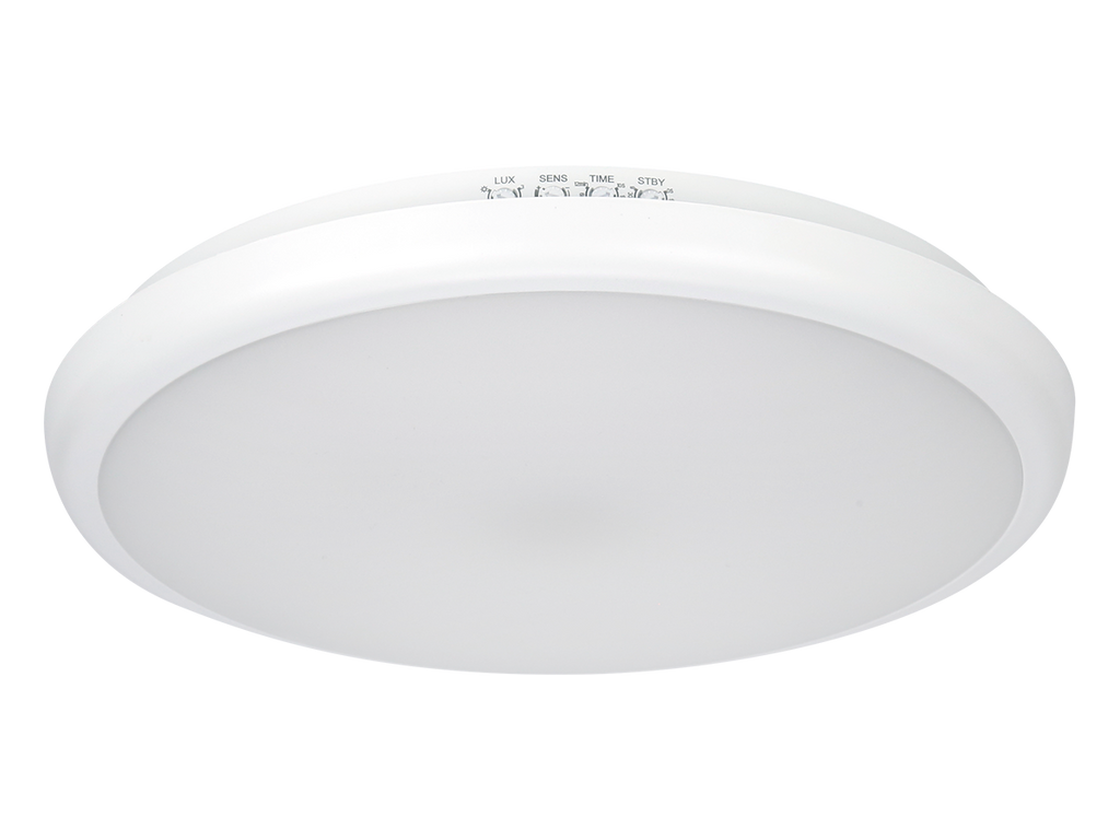 Plafonlamp LUNAR 4000K 22W 2200lm rond IP65 wit PRIME bewegingssensor