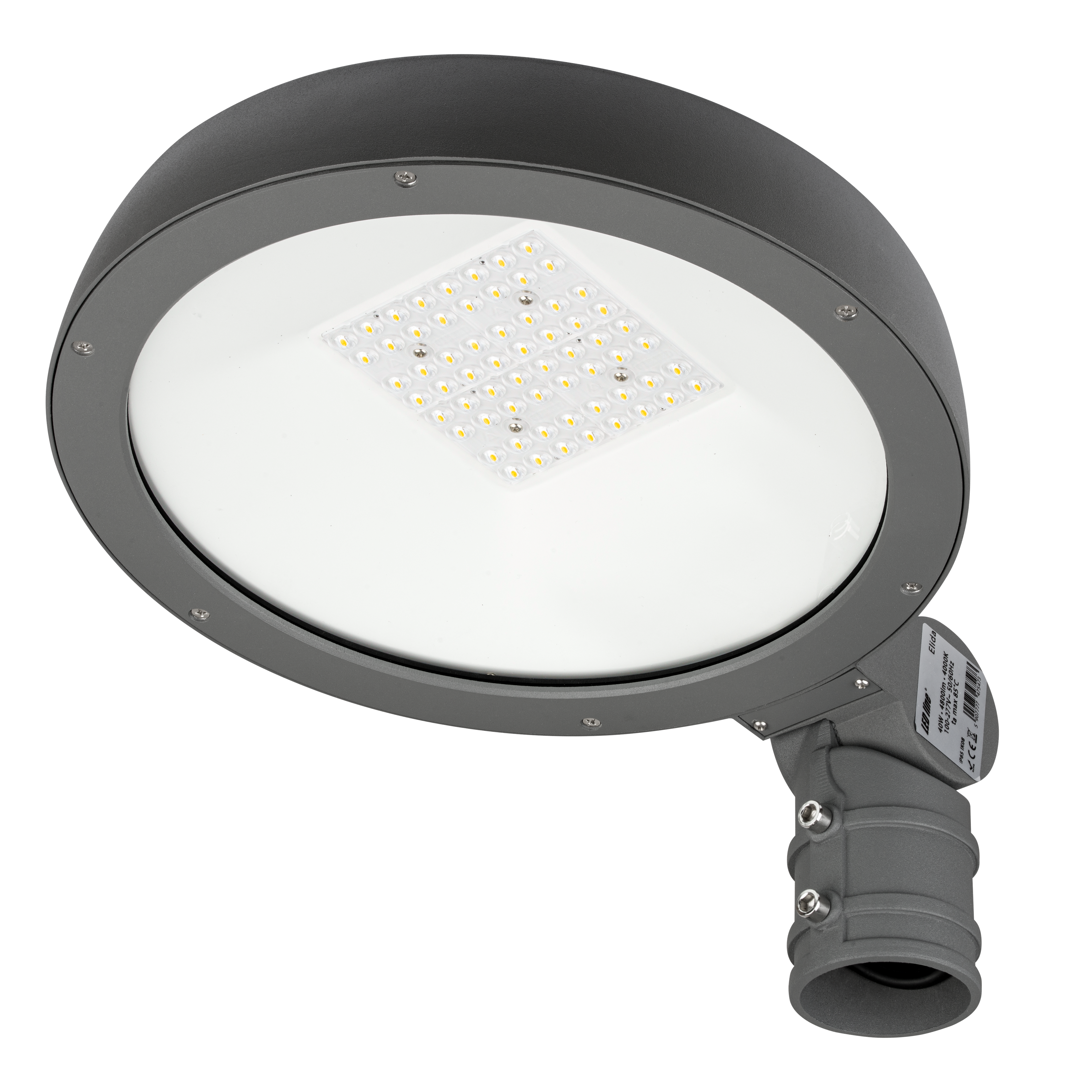LED line straatarmatuur ELIDA 4000K 70W 8400lm IP65 donkergrijs PRIME