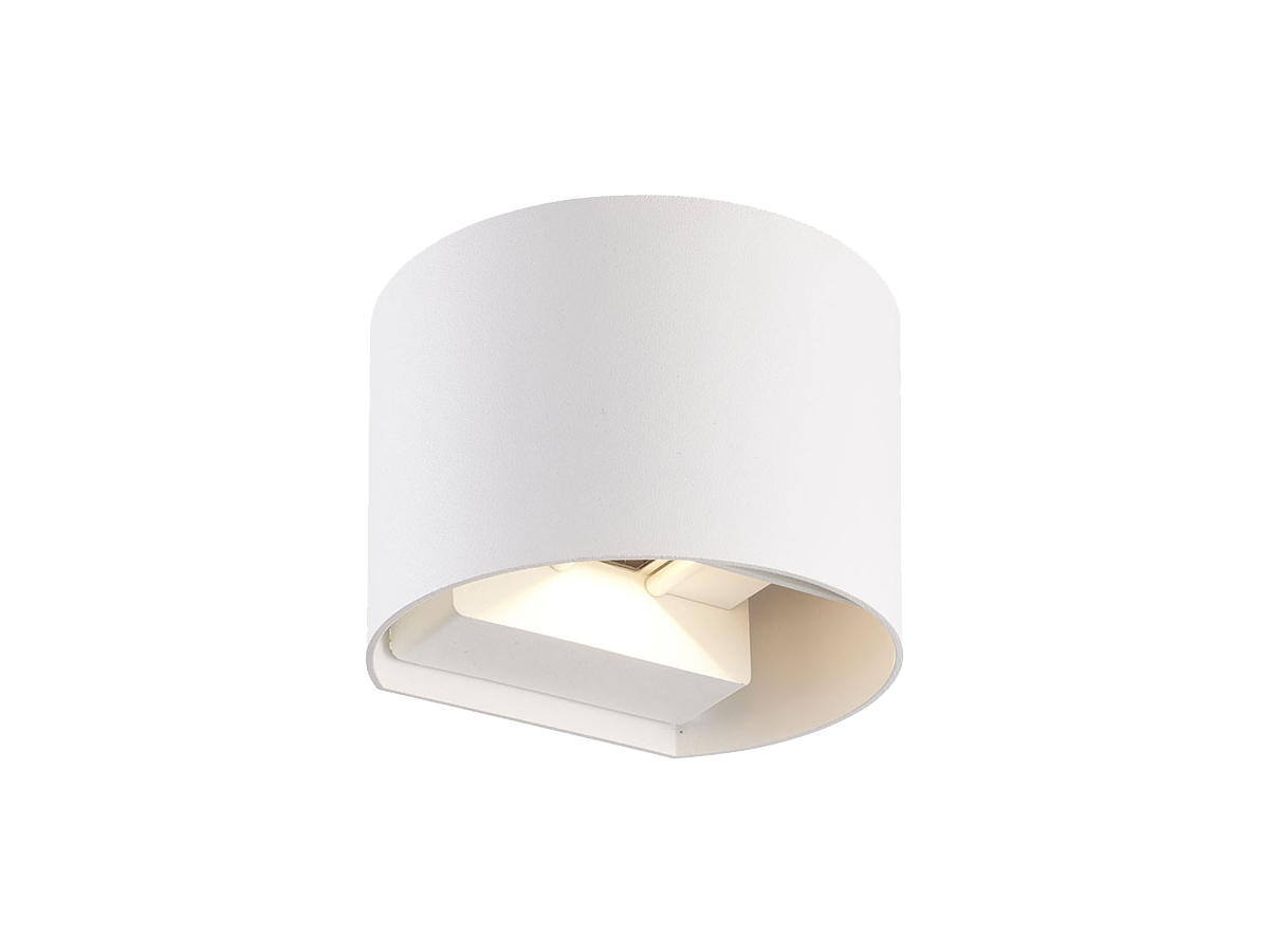 Buiten wandlamp LED 2x3W 3000K IP54 wit CILINDER LITE