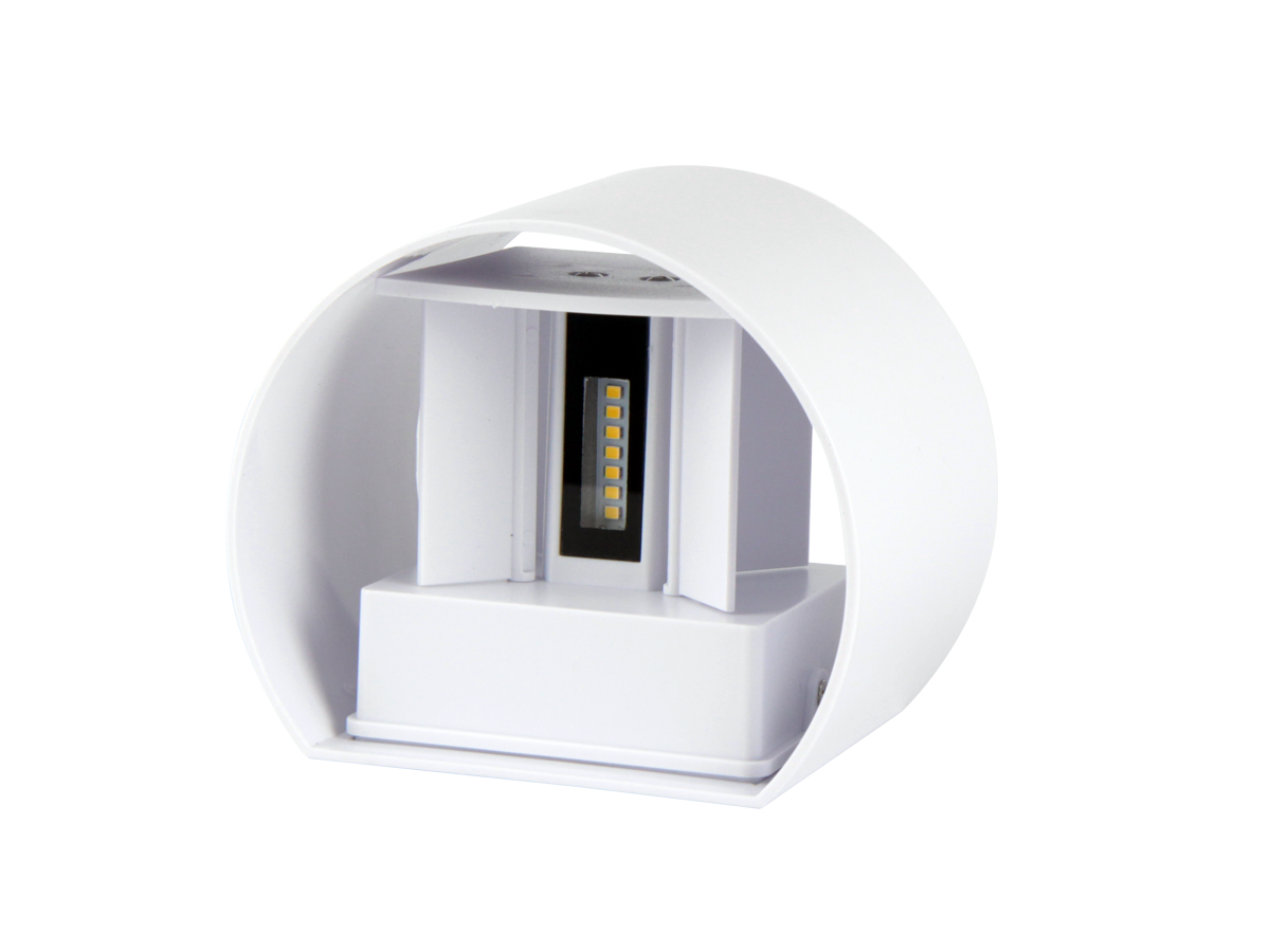 Buiten wandlamp LED 2x3W 3000K IP54 wit CILINDER LITE