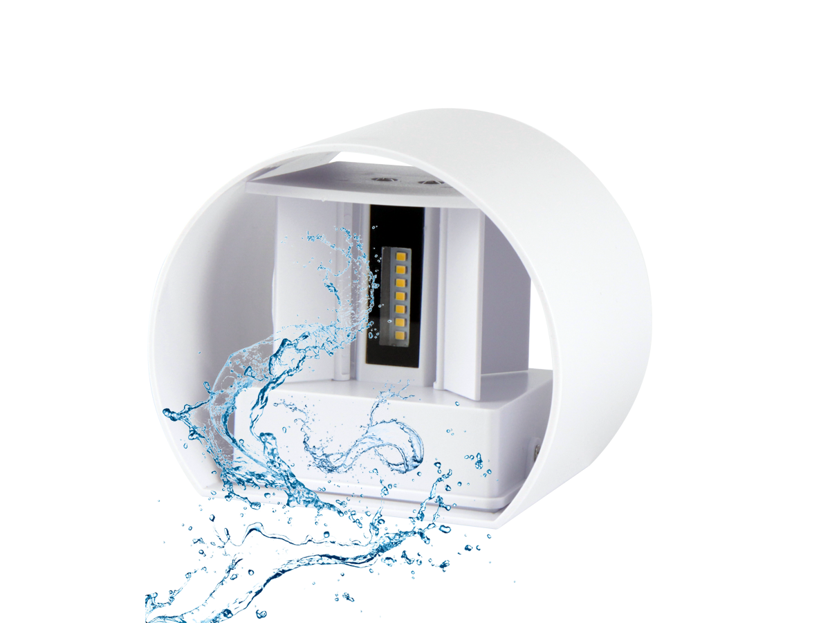 Buiten wandlamp LED 2x3W 3000K IP54 wit CILINDER LITE