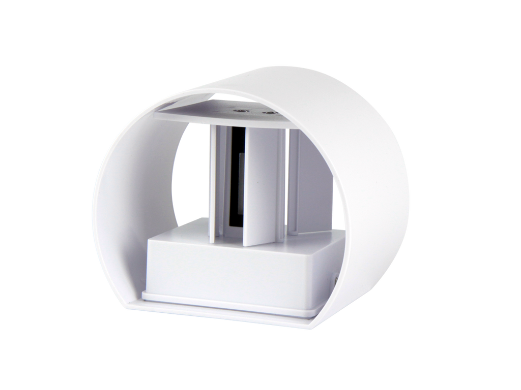 Buiten wandlamp LED 2x3W 3000K IP54 wit CILINDER LITE
