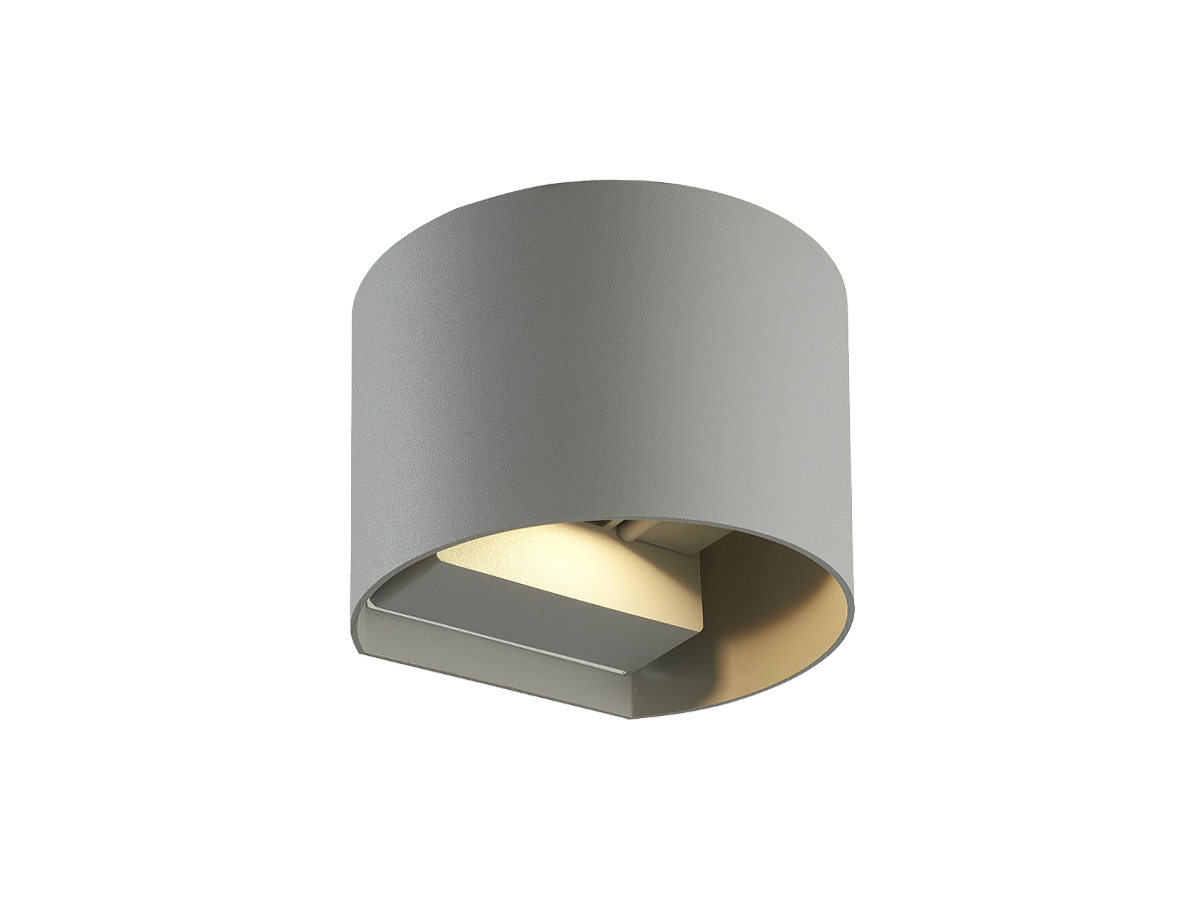 Buitenwandlamp LED 2x3W 3000K IP54 grijs CILINDER LITE