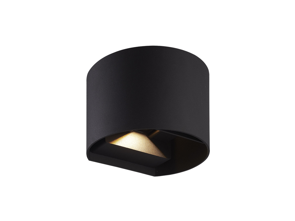 Buitenwandlamp LED 2x3W 4000K IP54 zwart CILINDER LITE