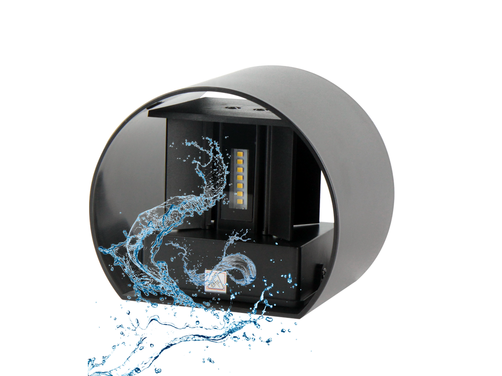 Buitenwandlamp LED 2x3W 4000K IP54 zwart CILINDER LITE